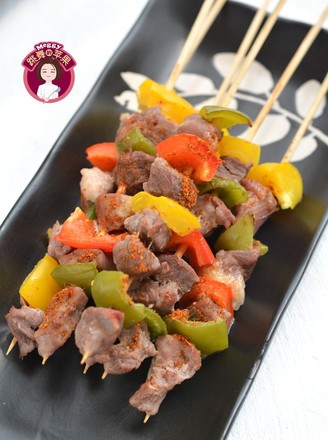 Lamb Kebabs with Colored Peppers recipe