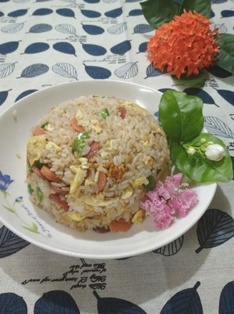 Fried Rice with Egg Intestines recipe