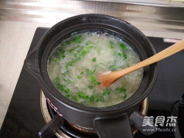 Beef Liver and Green Vegetable Porridge recipe