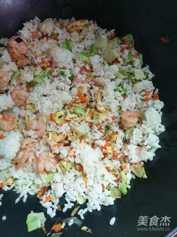 Fried Rice with Shrimp and Egg recipe