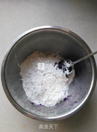 Bean Paste Purple Sweet Potato Glutinous Rice Cake recipe