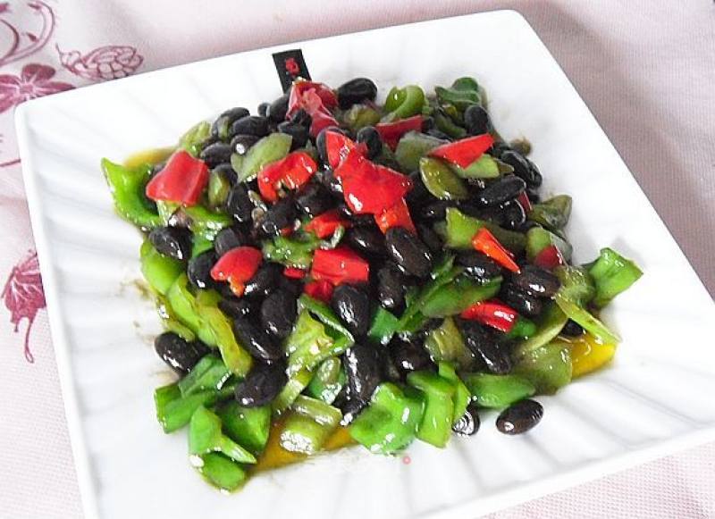 Stir-fried Black Beans with Bell Peppers recipe