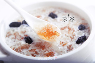 Peach Gum Black Currant Milk Sago recipe