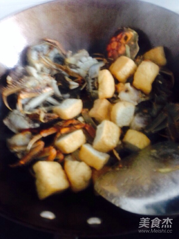 Fried Tofu with Crab recipe