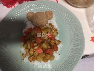 Curry and Rice with Bear Sleeping under A Quilt recipe