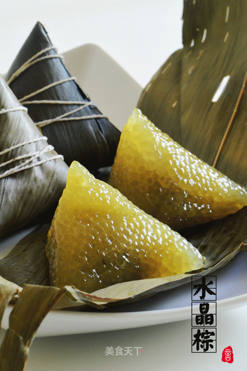 Matcha Red Bean Crystal Rice Dumpling recipe