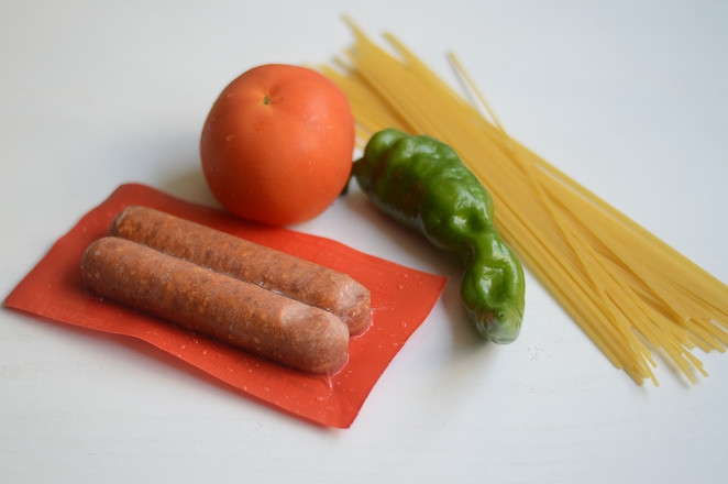 Pasta with Beef Sausage and Tomato Sauce recipe