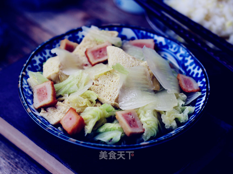 Frozen Tofu Stewed with Cabbage recipe