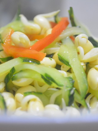 Cucumber Mixed with Soybean Sprouts recipe