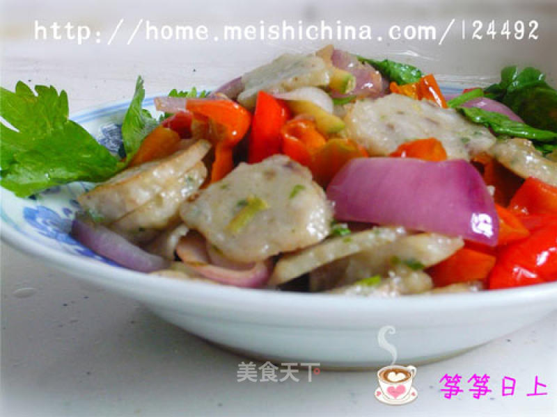 Fish Ball Slices with Onion