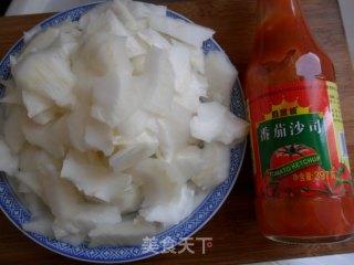 Cabbage Stem in Tomato Sauce recipe