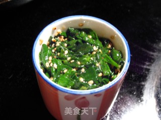 Sesame Spinach Tower recipe