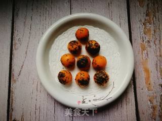 #团圆饭#black Sesame Sweet Potato Balls recipe