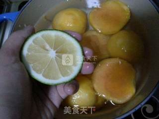 Canned Yellow Peach with Rock Sugar recipe