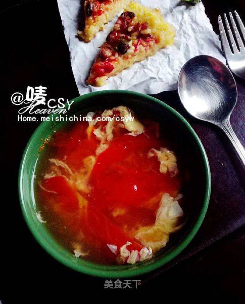 [sour and Refreshing on The Summer Table] Oil-free Tomato and Egg Soup recipe
