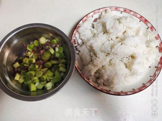 Fried Rice with Barbecued Pork and Garlic Sprouts recipe