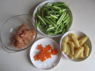 Fried Chicken with Double Bamboo Shoots recipe