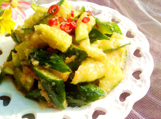 Cucumber with Garlic Sauce recipe