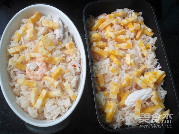 Cheese and Seafood Baked Rice recipe