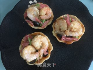 Shrimp Fruit Salad Tart# Oven美食# recipe