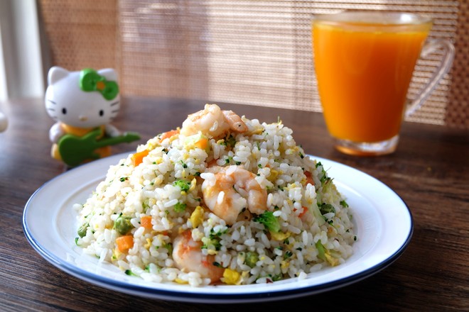 Fried Rice with Shrimp, Vegetable and Egg recipe