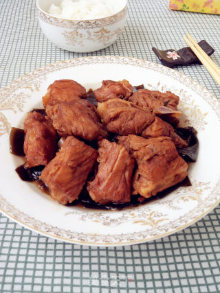 Twice-cooked Pork Ribs Braised Kelp recipe