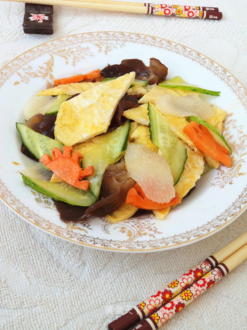 Fried Yam with Egg recipe