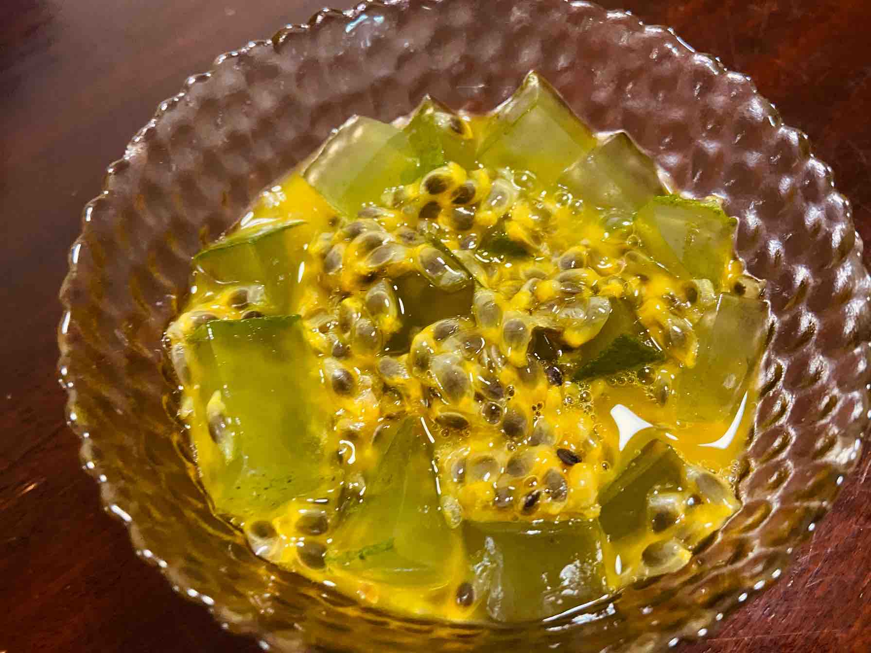 Passion Fruit and Cucumber Jelly recipe