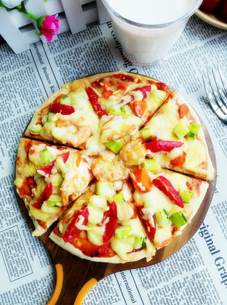 Ki Wai Shrimp Vegetable and Fruit Pizza