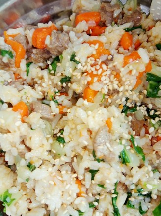 Carrot Beef Fried Rice recipe