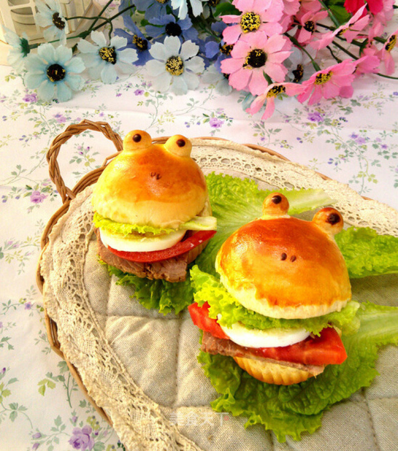 #aca烤明星大赛#frog Mini Cup Burger recipe