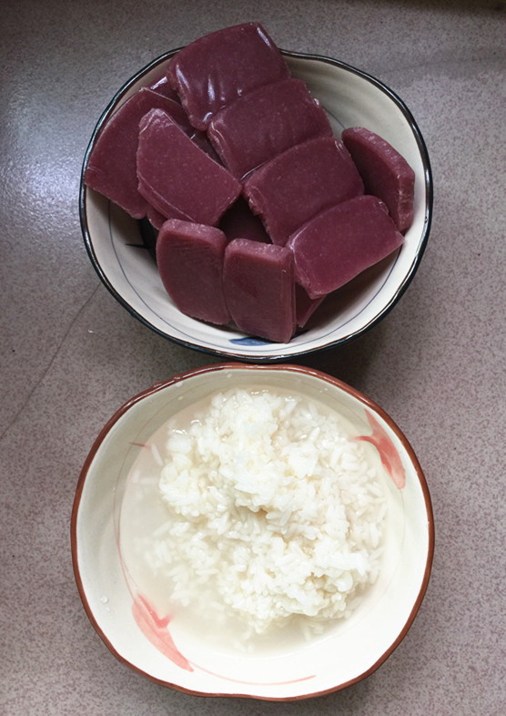 Purple Sweet Potato Rice Cake Boiled Eggnog recipe