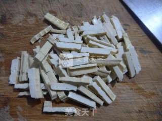 Stir-fried Dried Tofu with Lettuce Leaves recipe