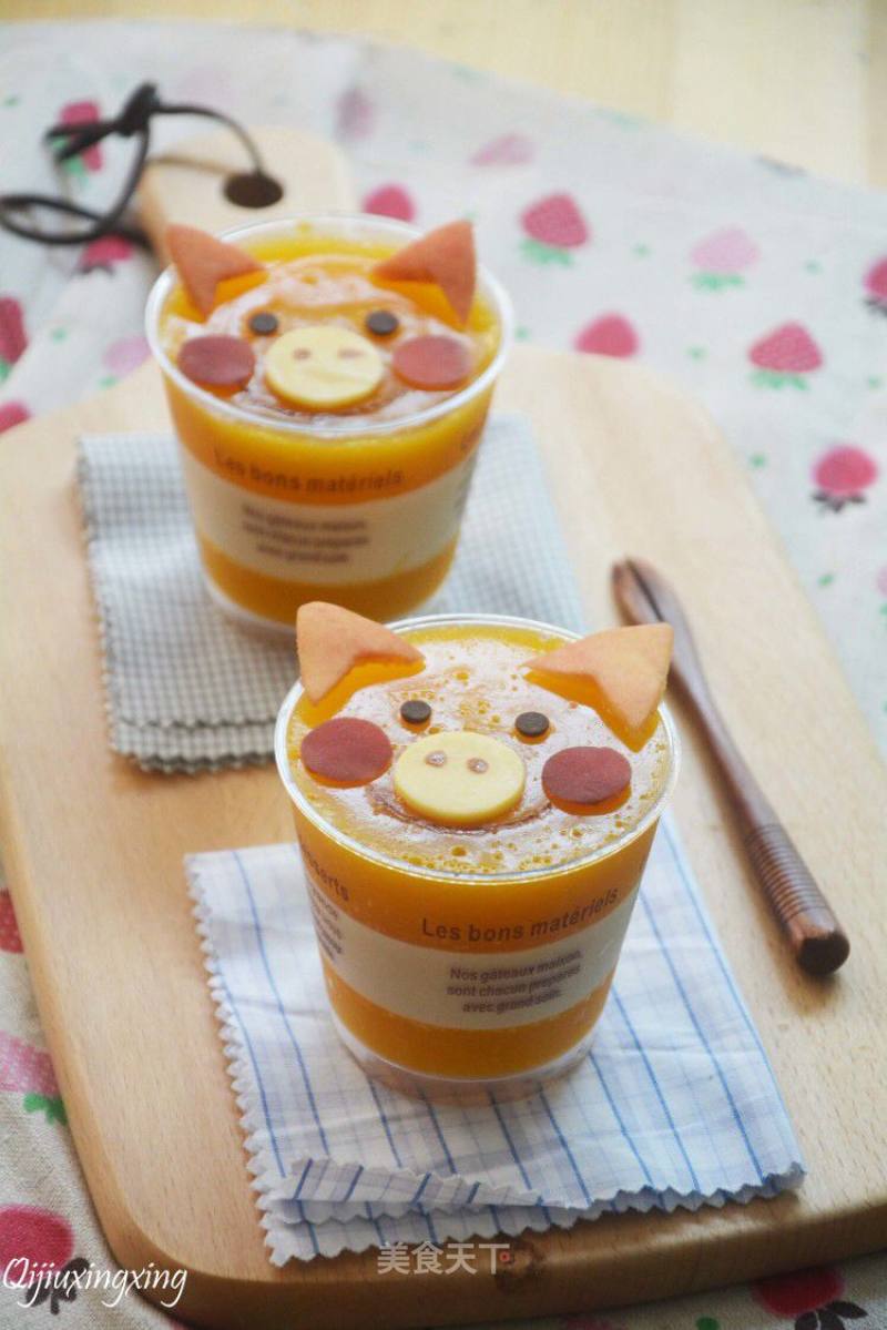 Piggy Jelly Mousse Cup recipe