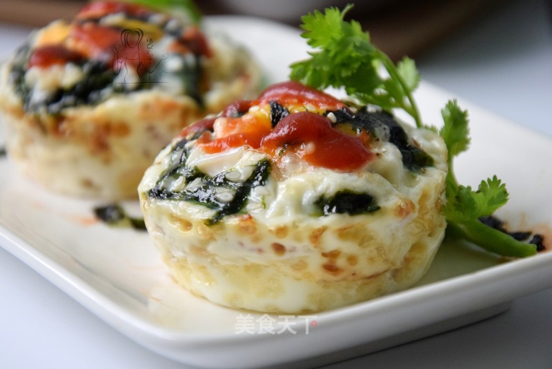 #四session Baking Contest and It is Love to Eat Festival#ham and Seaweed Baked Egg Bun recipe