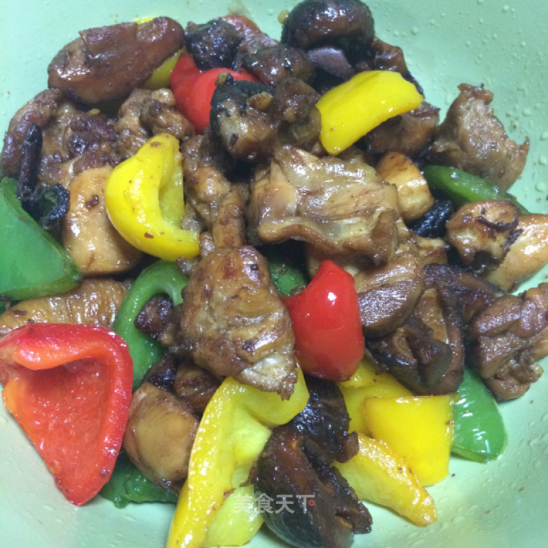 Three Pepper Chicken Mushrooms (alias: Fried Chicken is Delicious) recipe
