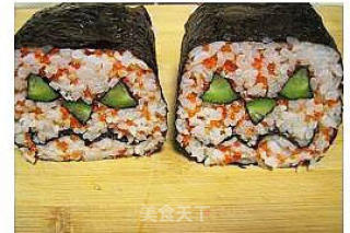 Jack-o-lantern Sushi recipe