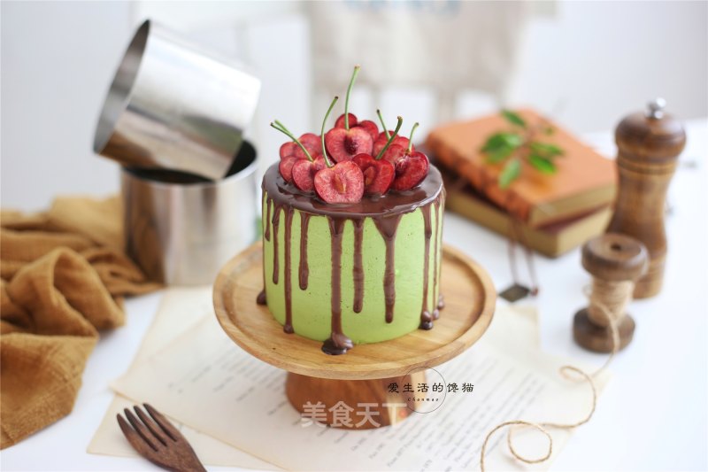 Black Rice Matcha Mousse Cake recipe