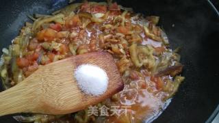 Eggplant Diced Pork Hand Rolled Noodles recipe