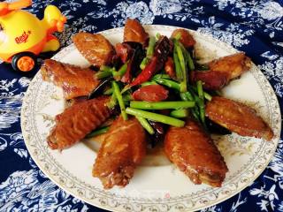 Asparagus and Cured Chicken Wings recipe