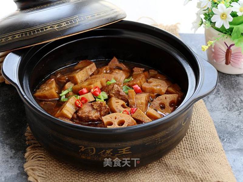 Braised Pork Ribs with Lotus Root recipe