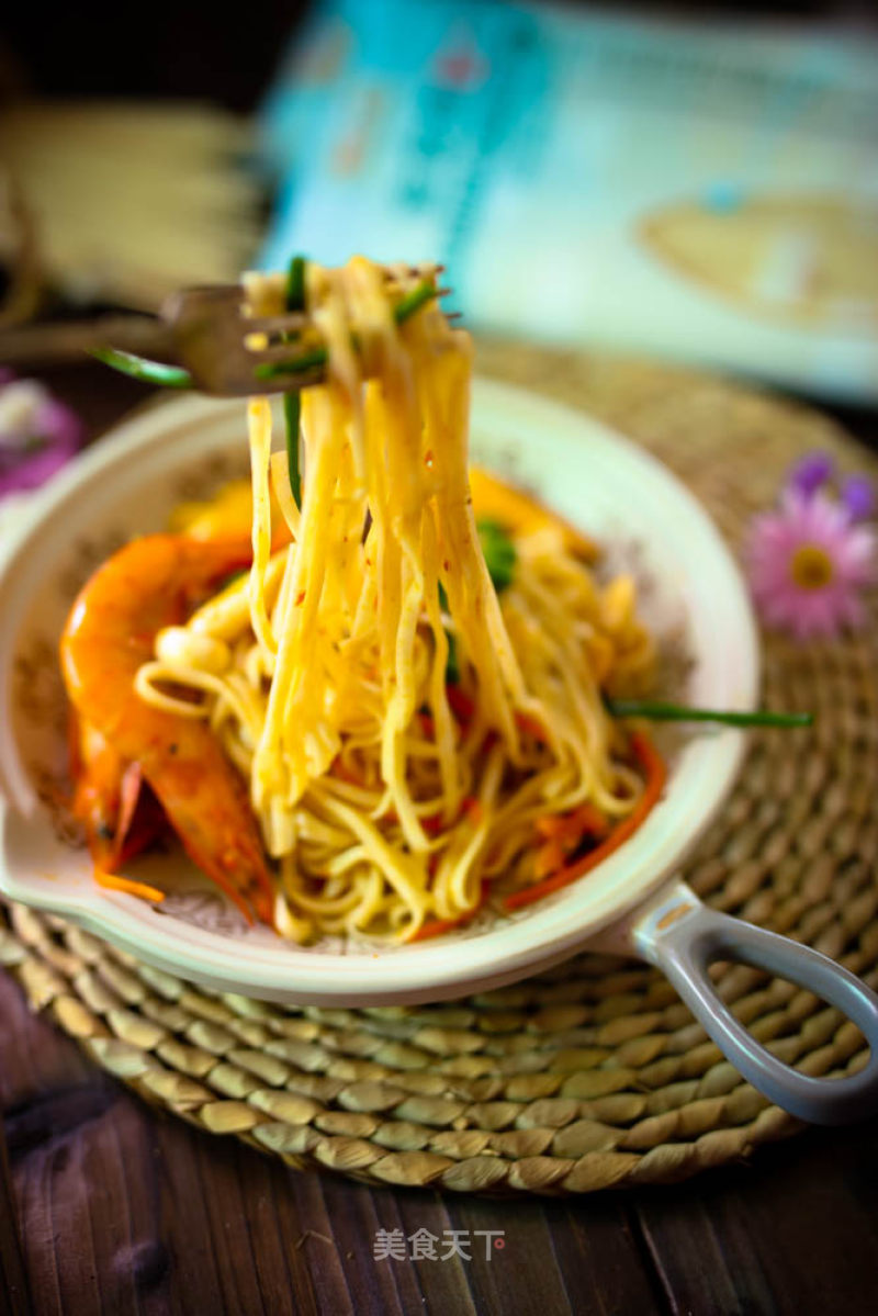 Curry Fried Noodles recipe