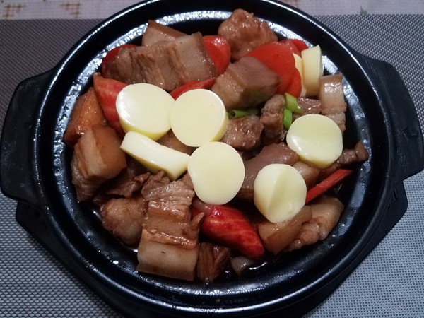 Teriyaki Pork Belly Tofu in Clay Pot recipe