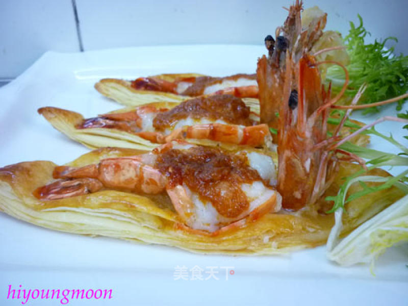 Puff Pastry Grilled Prawns recipe