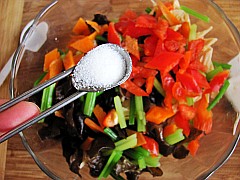 Five-color Yuba with Ginger Juice recipe