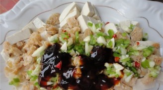 Tofu with Sea Rice in Oyster Sauce recipe