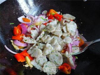 Fish Ball Slices with Onion recipe