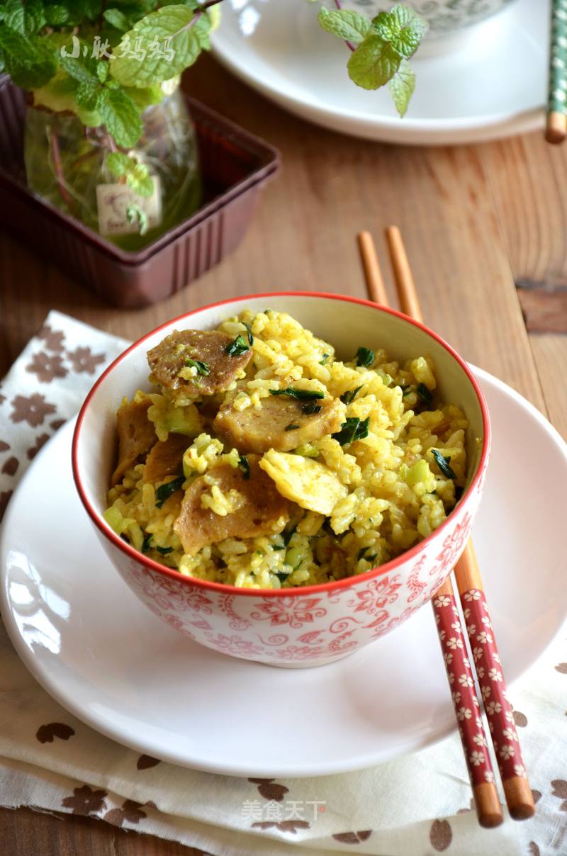 Curry Meatball Fried Rice recipe