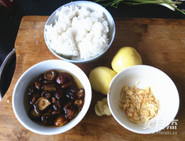 Mushroom Potato Rice with Oil recipe