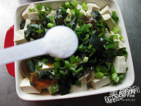 Marinated Tofu with Preserved Egg recipe